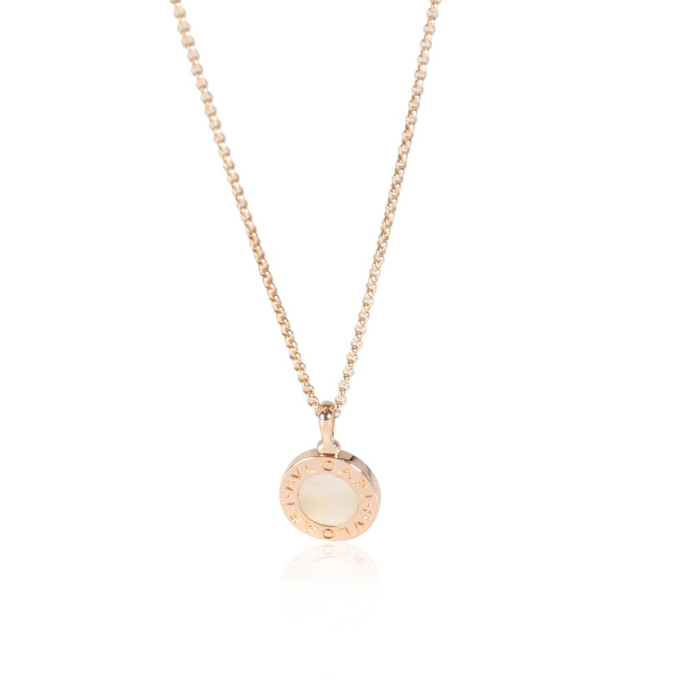 Bulgari Bvlgari Bvlgari Mother Of Pearl Pendant In 18k Rose Gold
